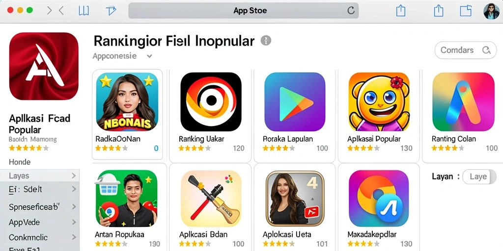 Tampilan home screen yang mudah dipahami.