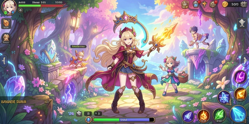 Screenshot menunjukkan karakter utama siap bertualang.
